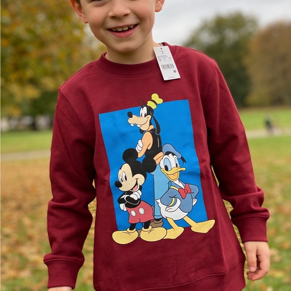 Kids Red Long Sleeve Mickey and Friends SweatShirt - Picture 6 of 7